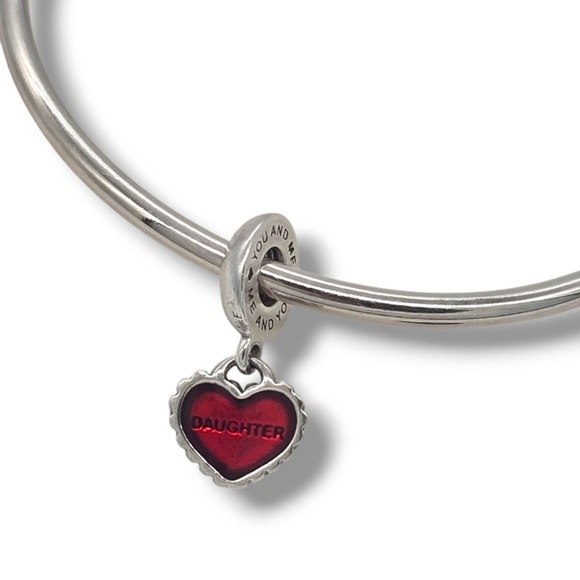 💛 Pandora Sterling Silver Piece of My Heart  Daughter Charm - Picture 5 of 5